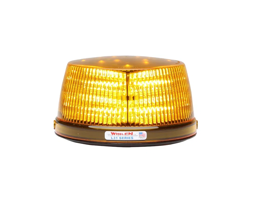 L31HAFCA – WHELEN Warning Light, 7.188 Inch Diameter x 4 Inch Height Dome Style High Profile Permanent Mount LED Ambe...